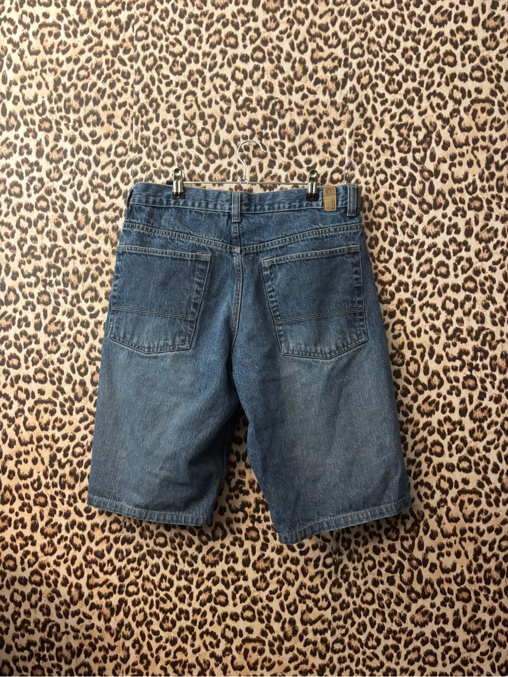 Bluenotes Men's Dark Blue Denim Cargo-Style Shorts